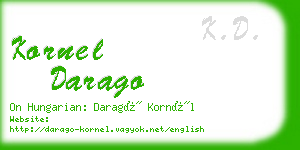 kornel darago business card